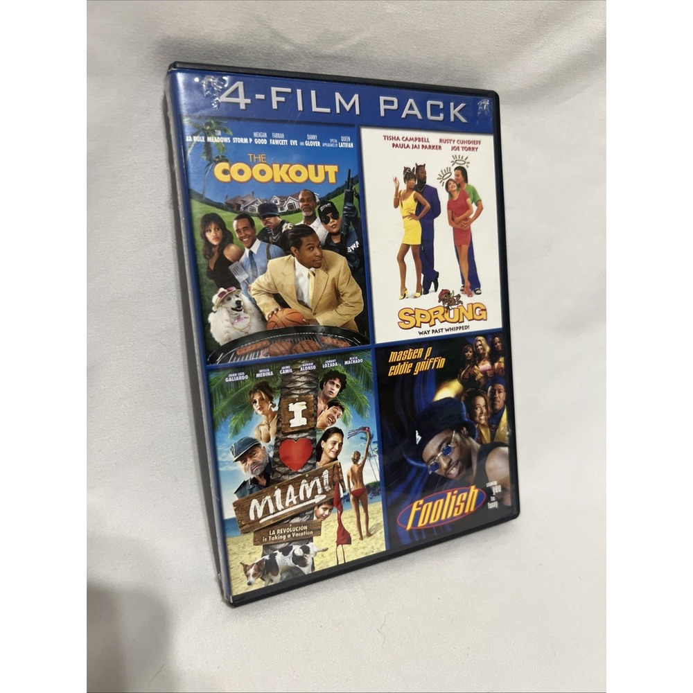 4-Film Pack: The Cookout / Sprung / I Love Miami / Foolish DVD Rare OOP Read